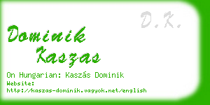 dominik kaszas business card